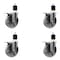 Service Caster 5'' Semi Steel Swivel 1-7/8'' Expanding Stem Caster Set Total Lock Brake, 4PK SCC-EXTTL20S515-SSR-178-4 - alternate 1
